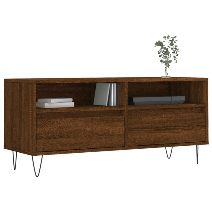 TV-Schrank Braun Eichen-Optik 100x34,5x44,5 cm Holzwerkstoff