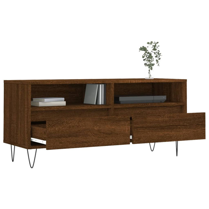 TV-Schrank Braun Eichen-Optik 100x34,5x44,5 cm Holzwerkstoff