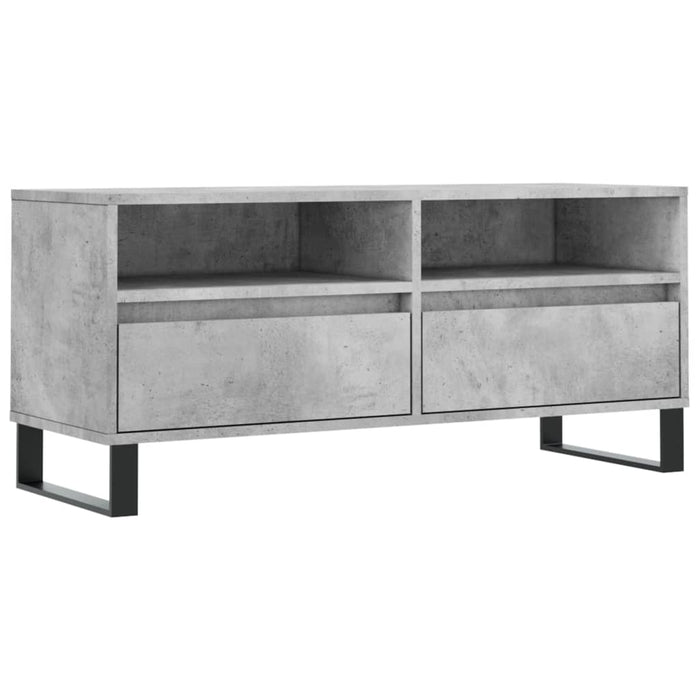 TV-Schrank Betongrau 100x34,5x44,5 cm Holzwerkstoff