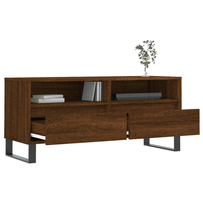 TV-Schrank Braun Eichen-Optik 100x34,5x44,5 cm Holzwerkstoff