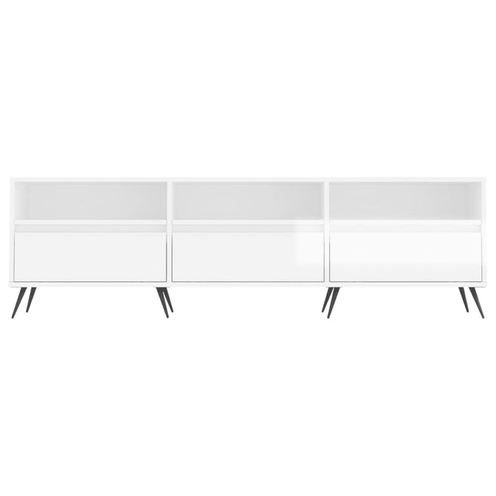 TV-Schrank Hochglanz-Weiß 150x30x44,5 cm Holzwerkstoff