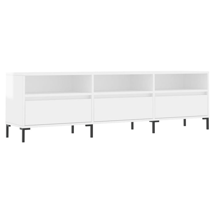 TV-Schrank Hochglanz-Weiß 150x30x44,5 cm Holzwerkstoff