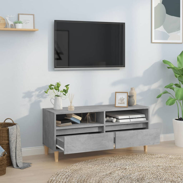 TV-Schrank Betongrau 100x34,5x44,5 cm Holzwerkstoff