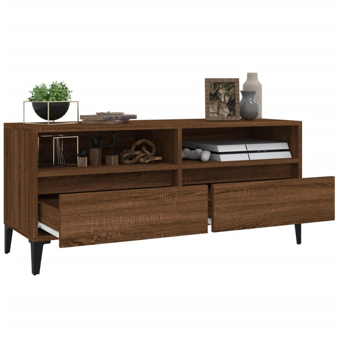 TV-Schrank Braun Eichen-Optik 100x34,5x44,5 cm Holzwerkstoff