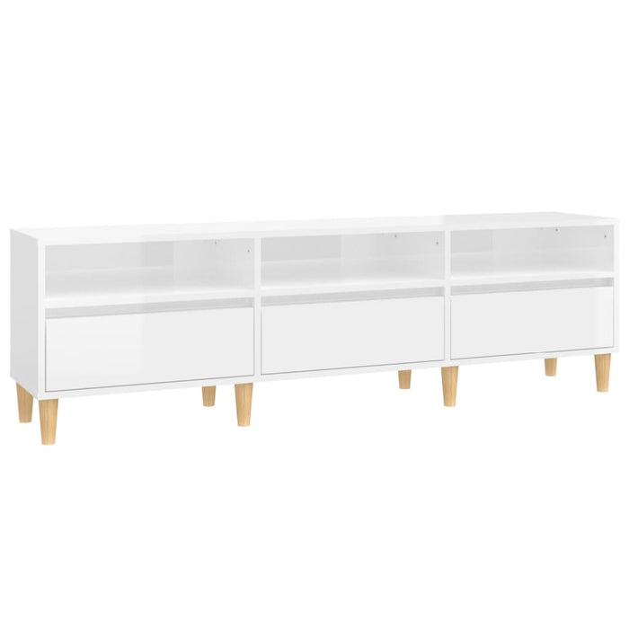 TV-Schrank Hochglanz-Weiß 150x30x44,5 cm Holzwerkstoff
