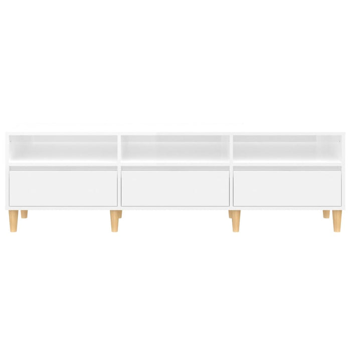 TV-Schrank Hochglanz-Weiß 150x30x44,5 cm Holzwerkstoff