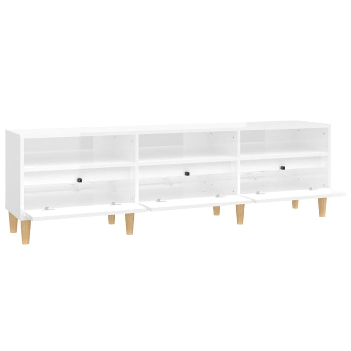 TV-Schrank Hochglanz-Weiß 150x30x44,5 cm Holzwerkstoff