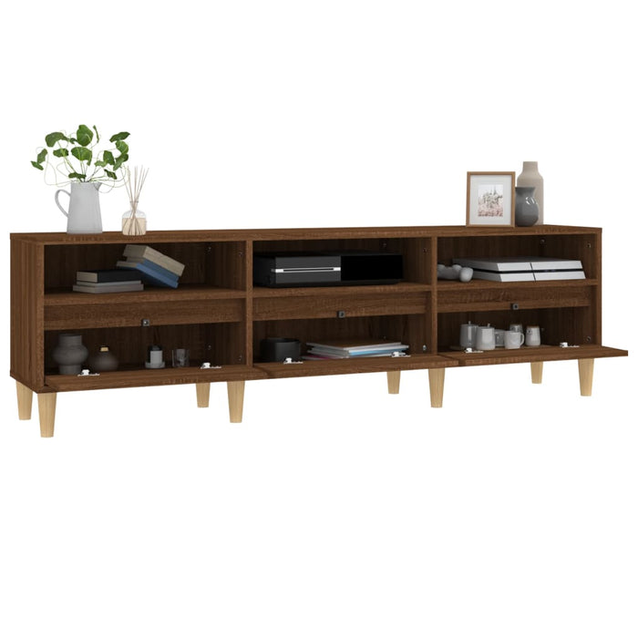 TV-Schrank Braun Eichen-Optik 150x30x44,5 cm Holzwerkstoff