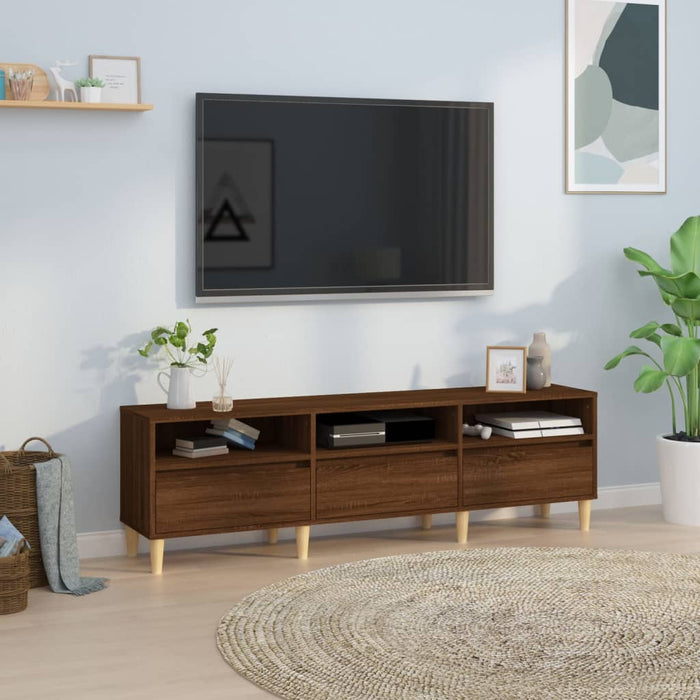 TV-Schrank Braun Eichen-Optik 150x30x44,5 cm Holzwerkstoff