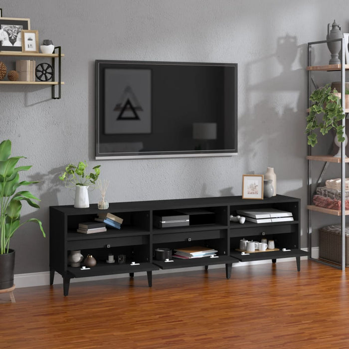 TV-Schrank Schwarz 150x30x44,5 cm Holzwerkstoff