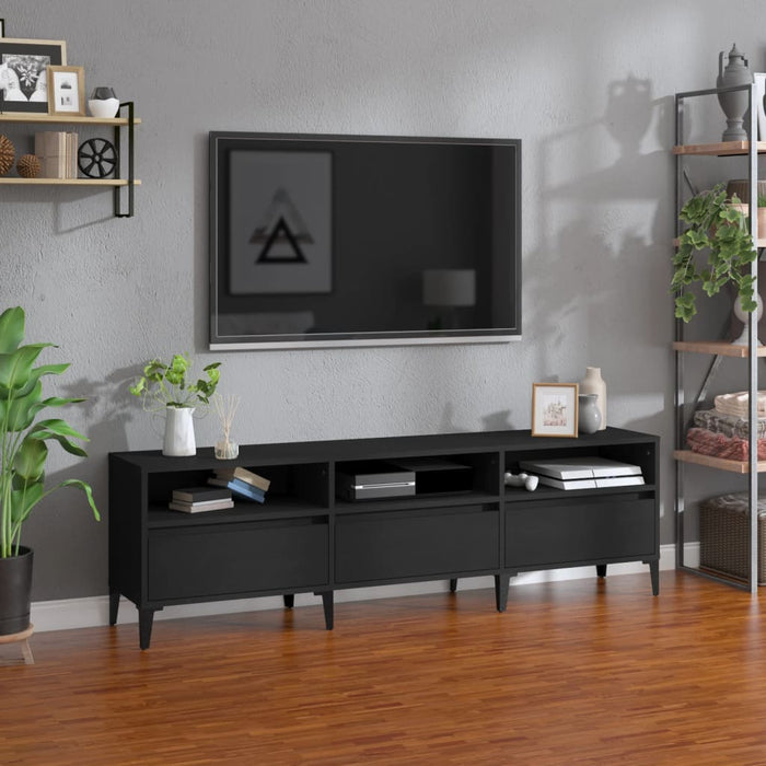 TV-Schrank Schwarz 150x30x44,5 cm Holzwerkstoff