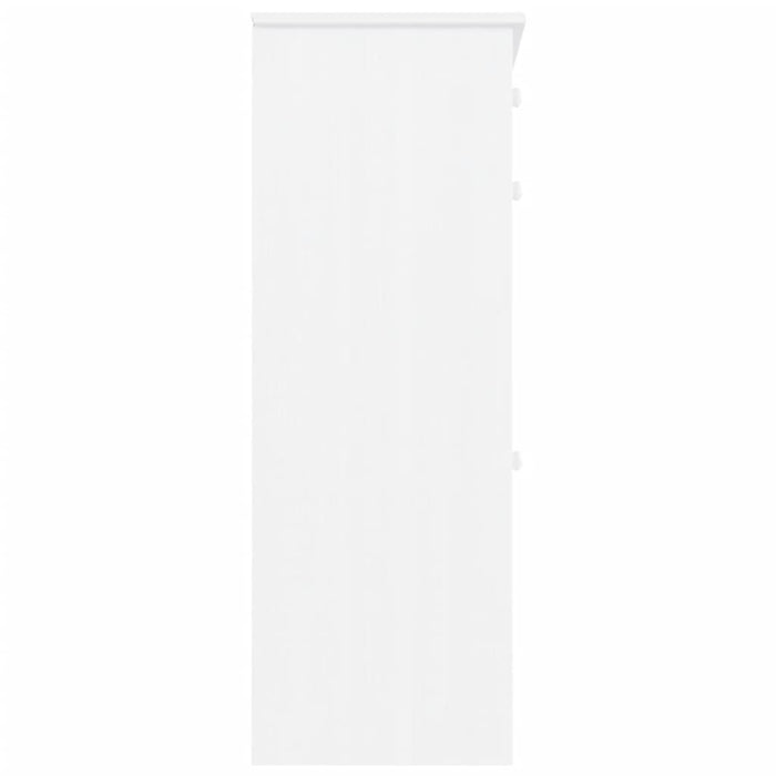 Schuhschrank ALTA Weiß 77x35x96 cm Massivholz Kiefer