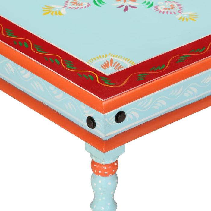 Couchtisch Blau Handbemalt Massivholz Mango