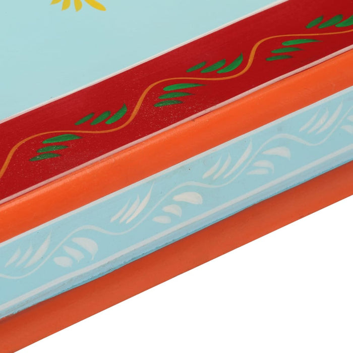 Couchtisch Blau Handbemalt Massivholz Mango