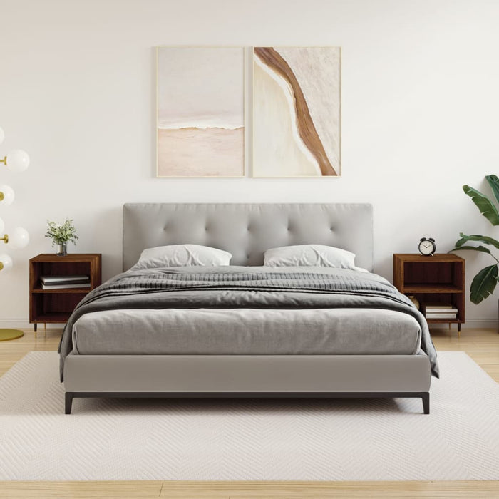 Nachttische 2 Stk. Braun Eichen-Optik 40x30x50 cm Holzwerkstoff