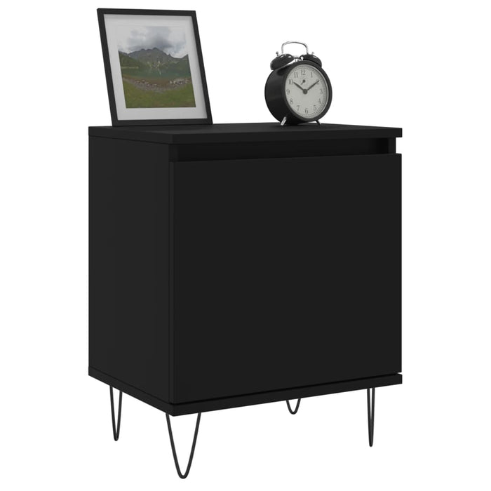 Nachttische 2 Stk. Schwarz 40x30x50 cm Holzwerkstoff
