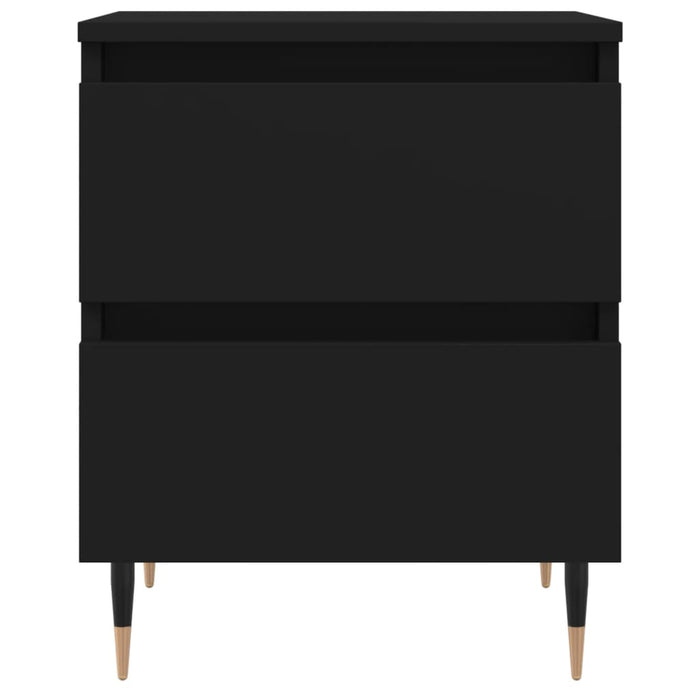 Nachttische 2 Stk. Schwarz 40x35x50 cm Holzwerkstoff