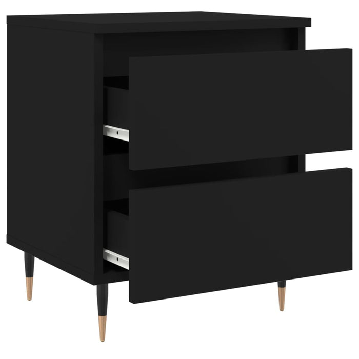 Nachttische 2 Stk. Schwarz 40x35x50 cm Holzwerkstoff