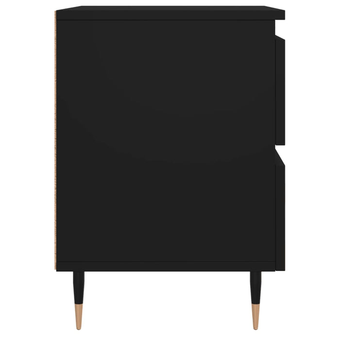 Nachttische 2 Stk. Schwarz 40x35x50 cm Holzwerkstoff