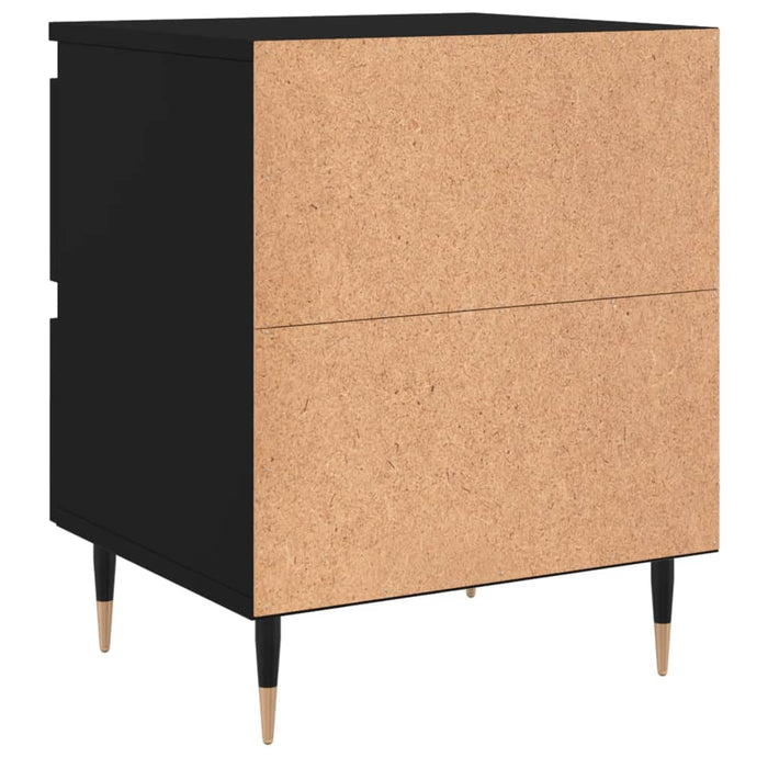 Nachttische 2 Stk. Schwarz 40x35x50 cm Holzwerkstoff