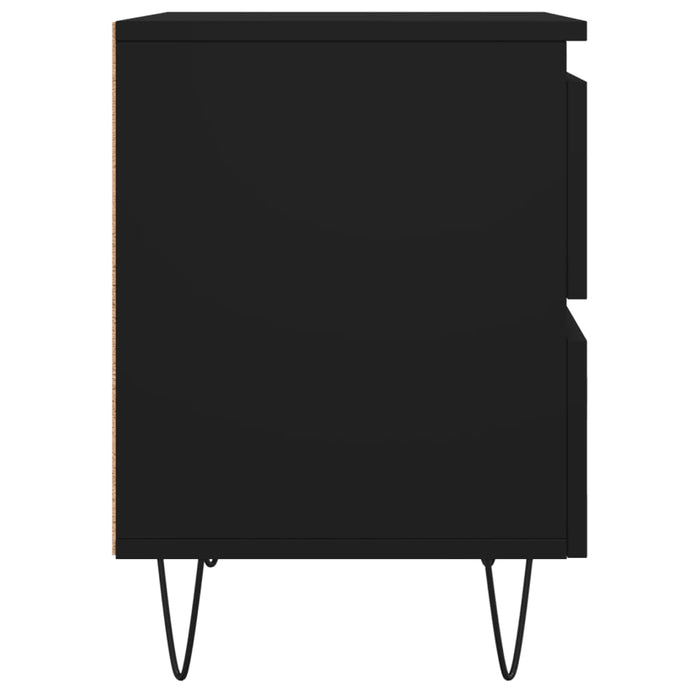 Nachttische 2 Stk. Schwarz 40x35x50 cm Holzwerkstoff
