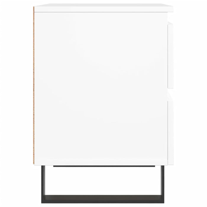 Nachttische 2 Stk. Weiß 40x35x50 cm Holzwerkstoff