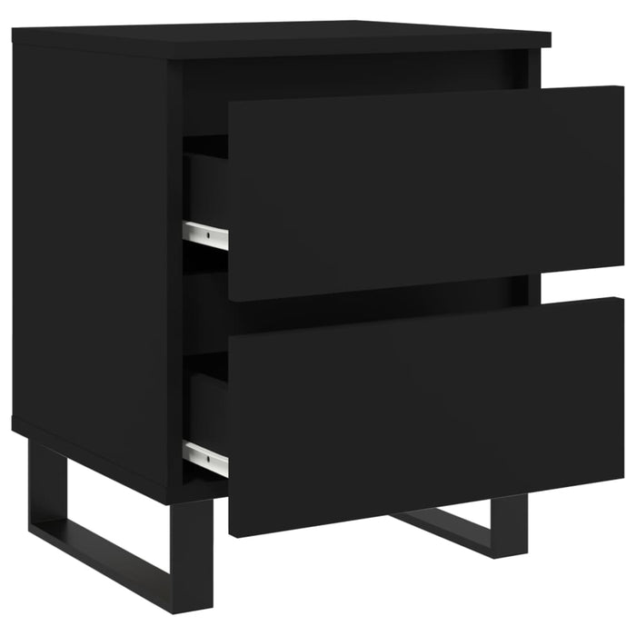 Nachttisch Schwarz 40x35x50 cm Holzwerkstoff