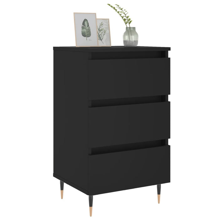 Nachttisch Schwarz 40x35x69 cm Holzwerkstoff