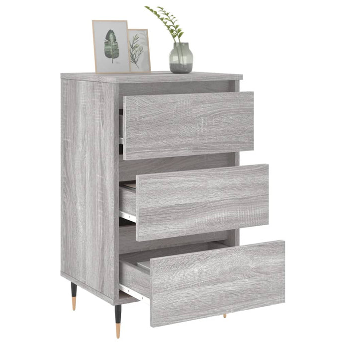 Nachttisch Grau Sonoma 40x35x69 cm Holzwerkstoff