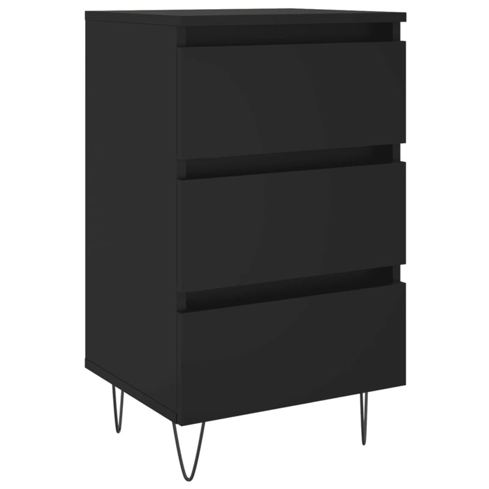 Nachttisch Schwarz 40x35x69 cm Holzwerkstoff