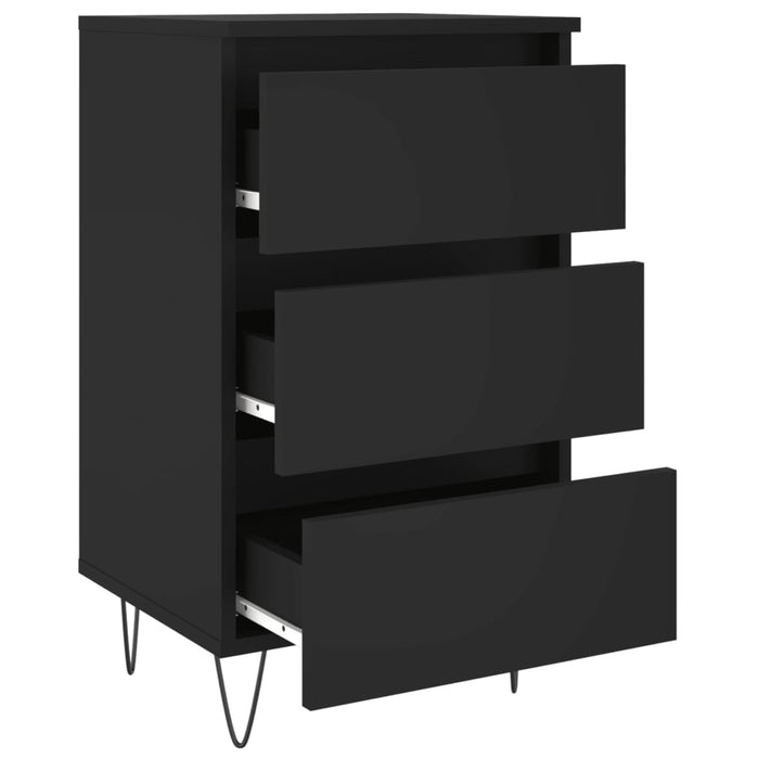 Nachttisch Schwarz 40x35x69 cm Holzwerkstoff