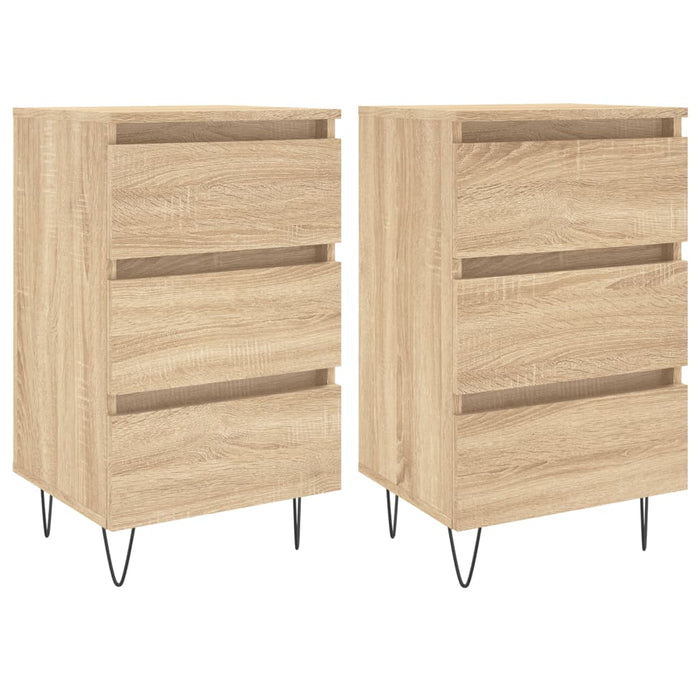 Nachttische 2 Stk. Sonoma-Eiche 40x35x69 cm Holzwerkstoff