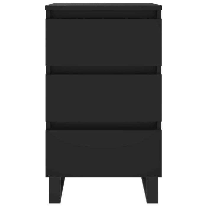 Nachttisch Schwarz 40x35x69 cm Holzwerkstoff