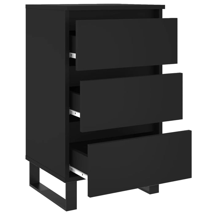 Nachttische 2 Stk. Schwarz 40x35x69 cm Holzwerkstoff
