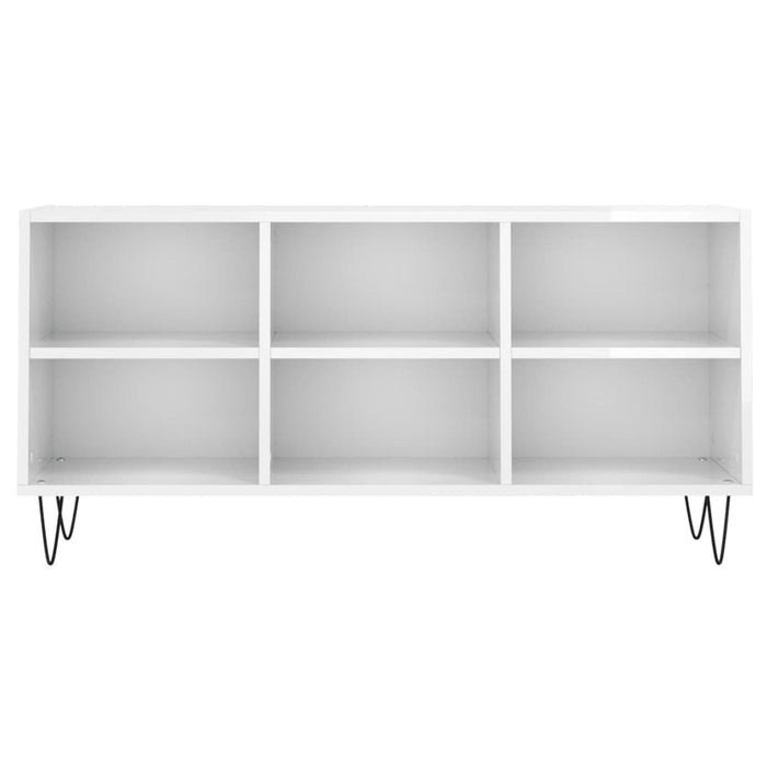 TV-Schrank Hochglanz-Weiß 103,5x30x50 cm Holzwerkstoff