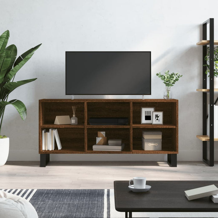 TV-Schrank Braun Eichen-Optik 103,5x30x50 cm Holzwerkstoff