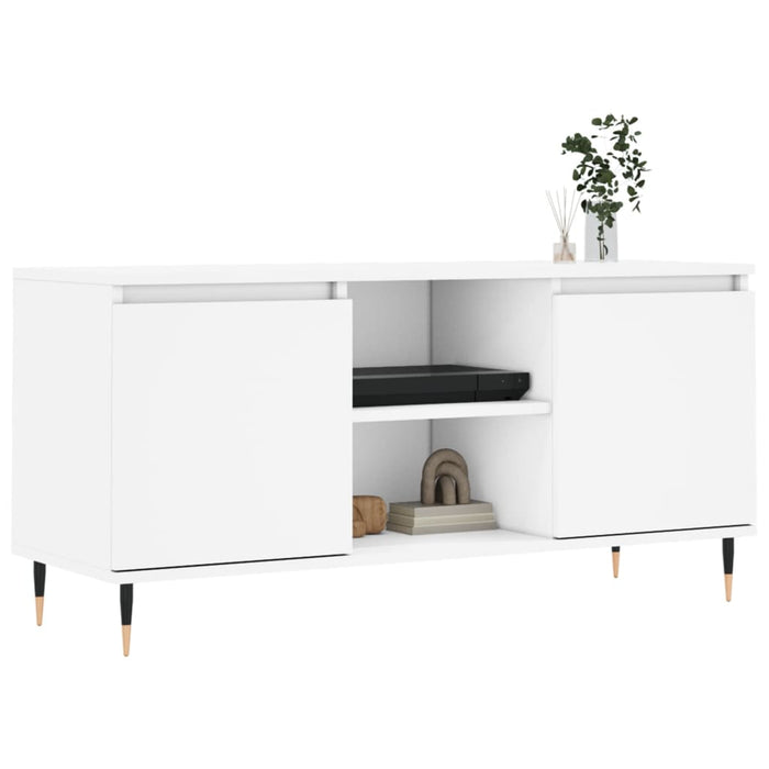 TV-Schrank Pia in Weiß 104x35x50 cm Holzwerkstoff