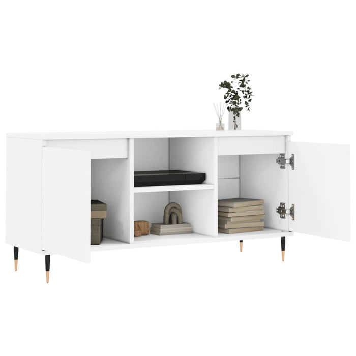 TV-Schrank Pia in Weiß 104x35x50 cm Holzwerkstoff
