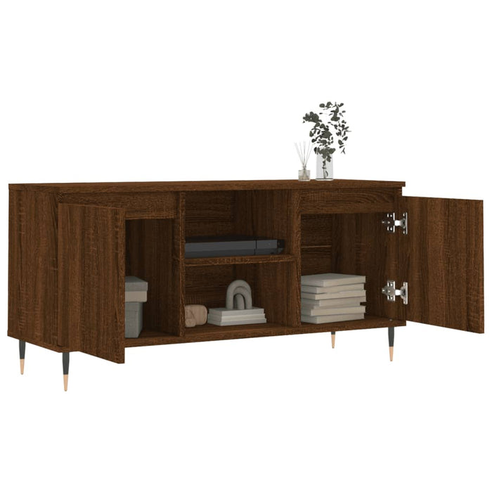 TV-Schrank Braun Eichen-Optik 104x35x50 cm Holzwerkstoff
