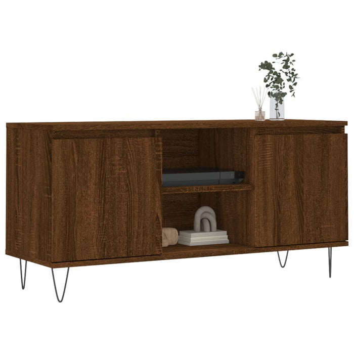 TV-Schrank Braun Eichen-Optik 104x35x50 cm Holzwerkstoff