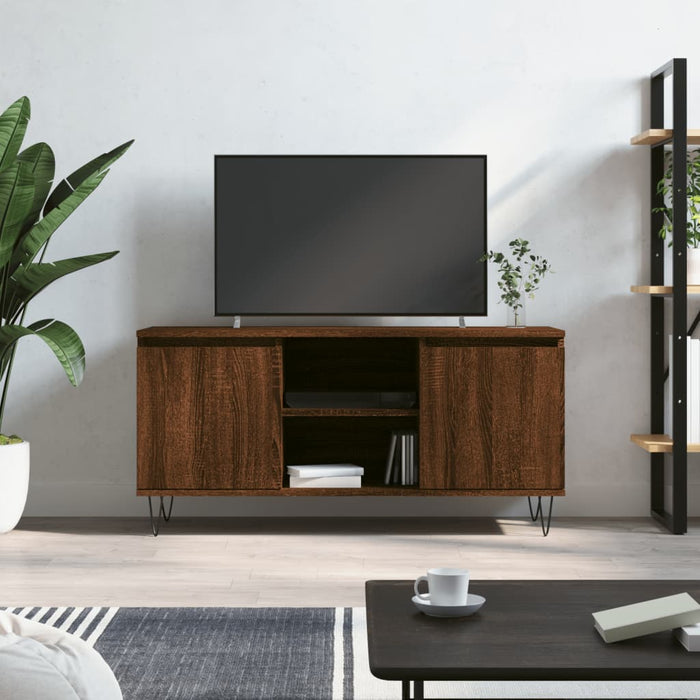 TV-Schrank Braun Eichen-Optik 104x35x50 cm Holzwerkstoff