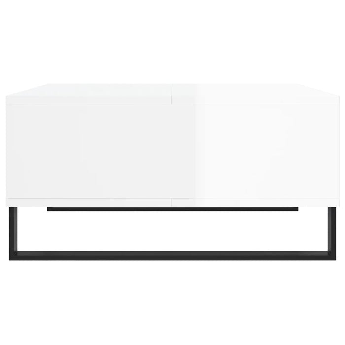 Couchtisch Hochglanz-Weiß 60x60x30 cm Holzwerkstoff