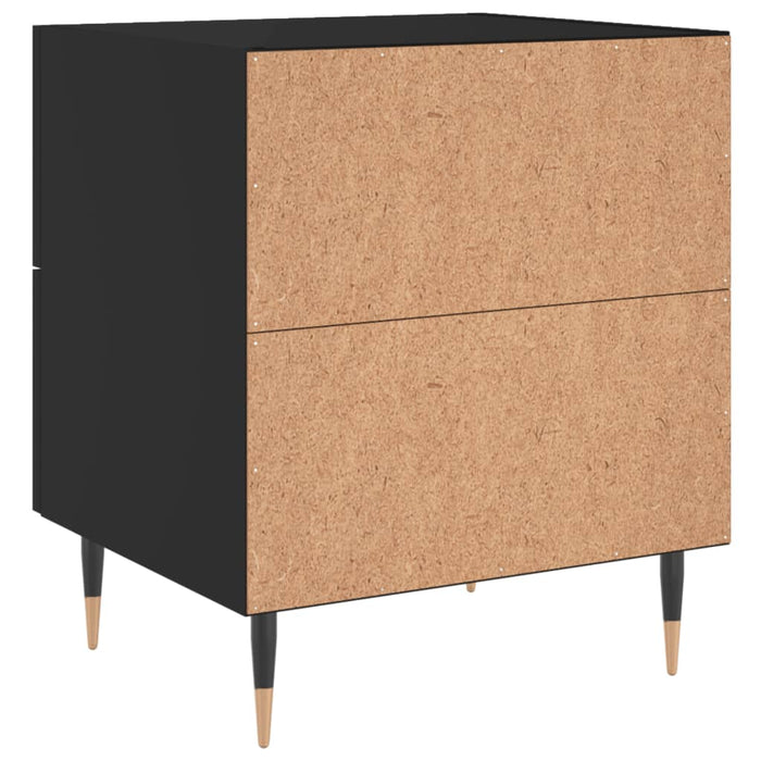 Nachttische 2 Stk. Schwarz 40x35x47,5 cm Holzwerkstoff