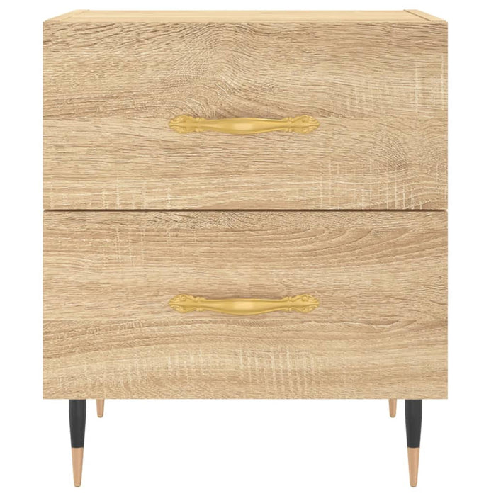 Nachttische 2 Stk. Sonoma-Eiche 40x35x47,5 cm Holzwerkstoff