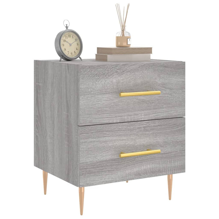 Nachttische 2 Stk. Grau Sonoma 40x35x47,5 cm Holzwerkstoff