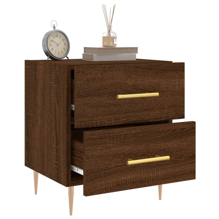 Nachttische 2Stk. Braun Eichen-Optik 40x35x47,5cm Holzwerkstoff