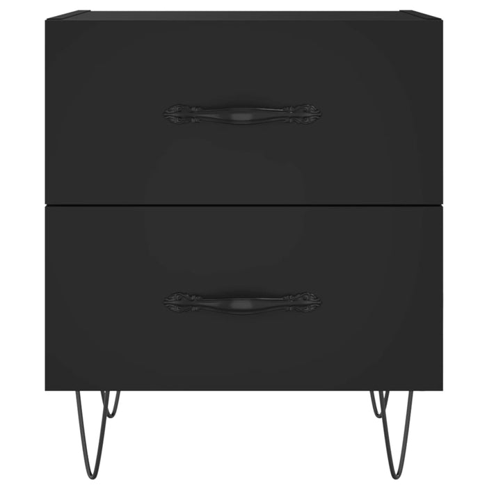 Nachttische 2 Stk. Schwarz 40x35x47,5 cm Holzwerkstoff