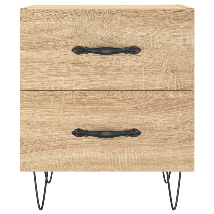 Nachttische 2 Stk. Sonoma-Eiche 40x35x47,5 cm Holzwerkstoff