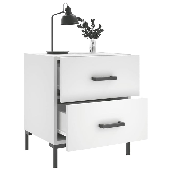 Nachttisch Weiß 40x35x47,5 cm Holzwerkstoff