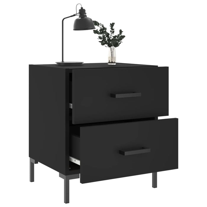 Nachttisch Schwarz 40x35x47,5 cm Holzwerkstoff